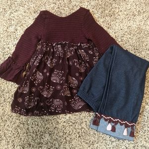 Mandala Elephant toddler girl set